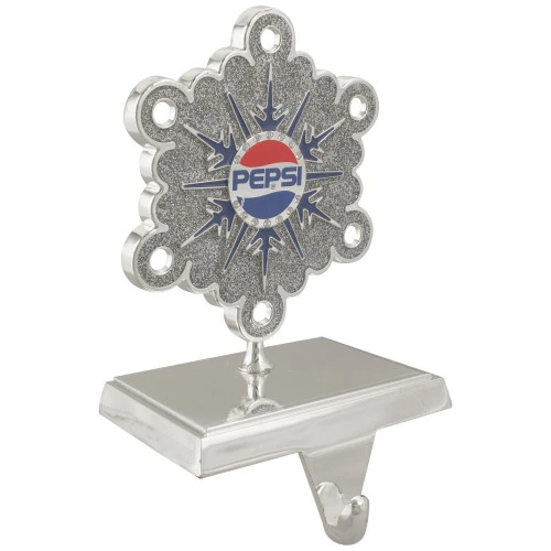 Northlight 6.5" Silver And Blue "PEPSI" Snowflake Christmas Stocking Holder 3 Northlight 6.5" Silver And Blue "PEPSI" Snowflake Christmas Stocking Holder - Image 3