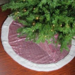 Northlight 47" Pink And White Round Christmas Tree Skirt With High Pile Fleece Border 5 Northlight 47" Pink And White Round Christmas Tree Skirt With High Pile Fleece Border -Chic Christmas Decoration northlight hm14697 3 80264.1665610426