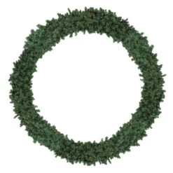 Northlight Pre-Lit High Sierra Pine Commercial Artificial Christmas Wreath, 8ft, Warm White Lights
