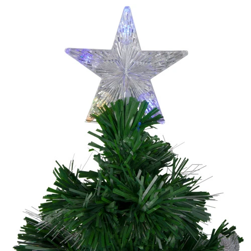 Northlight 4' Pre-lit Potted Medium Pine Color Changing Star Artificial Christmas Tree - Multi-Color Fiber Optic LED Lights 3 Northlight 4' Pre-lit Potted Medium Pine Color Changing Star Artificial Christmas Tree - Multi-Color Fiber Optic LED Lights - Image 3