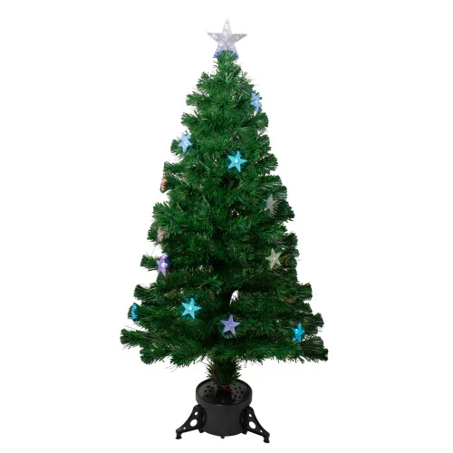 Northlight 4' Pre-lit Potted Medium Pine Color Changing Star Artificial Christmas Tree - Multi-Color Fiber Optic LED Lights 1 Northlight 4' Pre-lit Potted Medium Pine Color Changing Star Artificial Christmas Tree - Multi-Color Fiber Optic LED Lights
