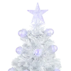Northlight 3' Pre-Lit White Fiber Optic Artificial Christmas Tree, White Lights -Chic Christmas Decoration northlight j65105 3 58563.1638917346