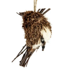 Northlight Set 3 Sisal And Twig Owl Christmas Ornaments, 3.5" -Chic Christmas Decoration northlight ja01545 2 32172.1665610426