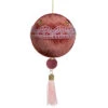 Northlight Maroon And Pink Lace Shatterproof Christmas Ball Ornament 4" (100mm)