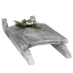 Northlight 15" Grey Distressed Finish Christmas Sled Wall Hanging -Chic Christmas Decoration northlight ja25733 4 95692.1669884309