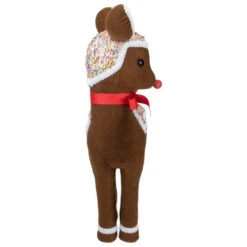 Northlight 13.75" Gingerbread Kisses Baby Reindeer With Red Nose Christmas Figure -Chic Christmas Decoration northlight ja25734 4 07324.1588415879