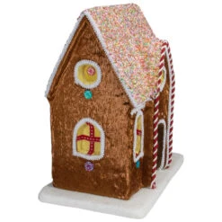 Northlight 14.5" Gingerbread Kisses Christmas Gingerbread House -Chic Christmas Decoration northlight ja25743 4 67279.1588402580