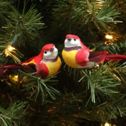 Northlight 12ct Red And Yellow Bird Christmas Ornaments 5.25" -Chic Christmas Decoration northlight ja83808 3 08615.1599786789
