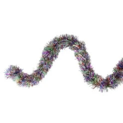 Northlight 50' X 3" Silver Tinsel Rainbow Artificial Christmas Garland - Unlit