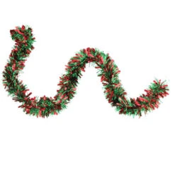 Northlight 50' X 3" Red And Green Wide Cut 6-Ply Artificial Christmas Garland - Unlit -Chic Christmas Decoration northlight k00373 3 14843.1664901056