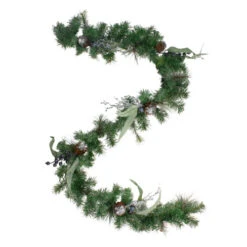 Northlight 6' X 12" Pine And Blueberries Artificial Christmas Garland - Unlit -Chic Christmas Decoration northlight kji20x6271gl 1 06687.1599786793