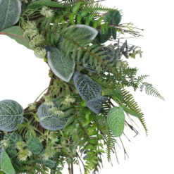 Northlight Ivy And Fern Spring Floral Wreath, Green 22-Inch -Chic Christmas Decoration northlight kji26707 1 49893.1588369211