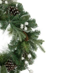 Northlight Frosted White Berry And Mixed Pine Artificial Christmas Wreath, 24-Inch, Unlit -Chic Christmas Decoration northlight kji28173 2 updated2022 10015.1662575101