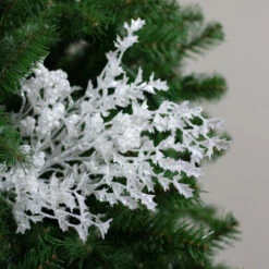 Northlight 26" White Glittered Holly Leaves And Berries Artificial Christmas Spray -Chic Christmas Decoration northlight kji28207 3 22042.1664467287