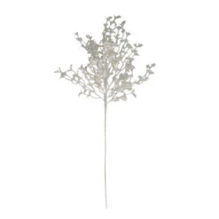 Northlight 26" White Glittered Holly Leaves And Berries Artificial Christmas Spray