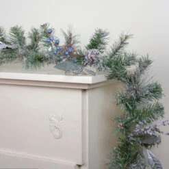 Northlight 6' X 10" Mixed Pine And Blueberries Artificial Christmas Garland - Unlit -Chic Christmas Decoration northlight kji85776 4 53195.1588369412
