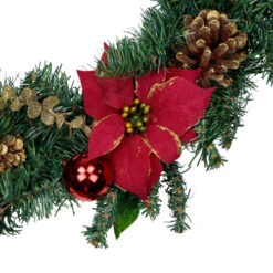 Northlight Pine, Poinsettia, Berry And Pine Cone Artificial Christmas Wreath, 24-Inch, Unlit 5 Northlight Pine, Poinsettia, Berry And Pine Cone Artificial Christmas Wreath, 24-Inch, Unlit -Chic Christmas Decoration northlight kji85777 3 77412.1665580043