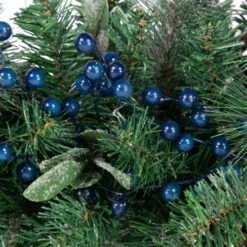 Northlight 28" Mixed Pine And Blueberries Artificial Christmas Teardrop Swag - Unlit -Chic Christmas Decoration northlight kji85785 4 04768.1686403315
