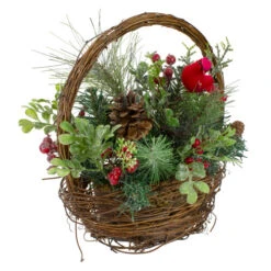 Northlight 12" Red Cardinal With Winter Foliage Twig Basket Christmas Decoration -Chic Christmas Decoration northlight kji85787 1 71306.1685625088