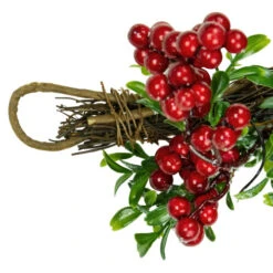 Northlight 6' Glittered Artificial Boxwood, Pine Cone And Red Berry Christmas Garland- Unlit -Chic Christmas Decoration northlight kjir5093gl 2 84774.1648863688