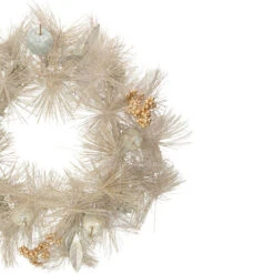 Northlight Champagne Gold Apple And Pine Needle Artificial Christmas Wreath, 24-Inch, Unlit -Chic Christmas Decoration northlight kjix6416 2 updated2022 99115.1666251131