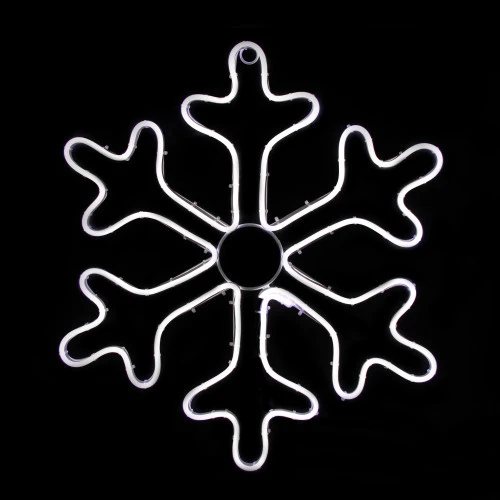 Northlight 18" Neon Style LED Lighted White Snowflake Christmas Window Silhouette Decoration 2 Northlight 18" Neon Style LED Lighted White Snowflake Christmas Window Silhouette Decoration - Image 2
