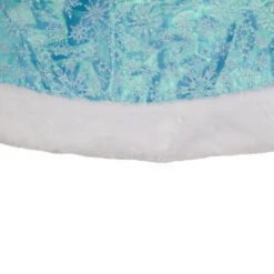 Northlight 48" Light Blue Iridescent Mesh Glittered Snowflakes Christmas Tree Skirt 5 Northlight 48" Light Blue Iridescent Mesh Glittered Snowflakes Christmas Tree Skirt -Chic Christmas Decoration northlight l27896 1 35069.1588371055