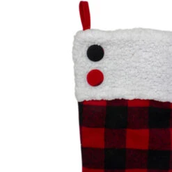 Northlight 23" Black And Red Rustic Buffalo Plaid Christmas Stocking -Chic Christmas Decoration northlight l27900 2 58288.1588354067