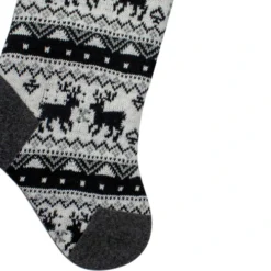 Northlight 21" Black, Gray And White Rustic Lodge Knit Christmas Stocking With High Pile Fleece Cuff -Chic Christmas Decoration northlight l27906 3 04975.1588355123