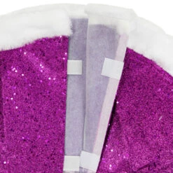 Northlight 20" Magenta Glittered Mini Christmas Tree Skirt With White Fur Trim -Chic Christmas Decoration northlight l27920 003 07577.1691161229
