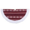 Northlight 20" Gray And Red Snowflakes Lodge Mini Christmas Tree Skirt With High Pile Fleece Trim