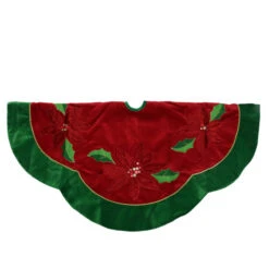 Northlight 48" Red And Green Sequined Poinsettia Christmas Tree Skirt 5 Northlight 48" Red And Green Sequined Poinsettia Christmas Tree Skirt -Chic Christmas Decoration northlight l34261 3 28130.1602207644