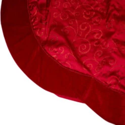 Northlight 48" Red Glittered Swirl Trimmed Christmas Tree Skirt -Chic Christmas Decoration northlight l34499 4 75775.1665433296