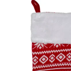 Northlight 22" Red And White Rustic Lodge Knit Christmas Stocking With Cuff 6 Northlight 22" Red And White Rustic Lodge Knit Christmas Stocking With Cuff -Chic Christmas Decoration northlight l35644 4 67201.1588350305