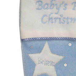 Northlight 20" Blue Babys First Christmas Velveteen Snowman Angel Christmas Stocking -Chic Christmas Decoration northlight l50739 1 85434.1588350214