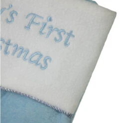 Northlight 21" Blue And White "Baby's First Christmas" Snowman Stocking -Chic Christmas Decoration northlight l51019 2 30619.1680803008