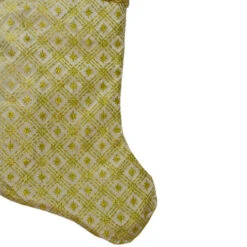 Northlight 20.5" Gold And Brown Glitter Star Print Christmas Stocking -Chic Christmas Decoration northlight l85467 2 39785.1588357551