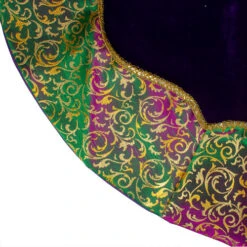 Northlight 48" Purple Velveteen Christmas Tree Skirt With Gold Flourish Two Tone Border -Chic Christmas Decoration northlight l85490 3 27045.1664901057