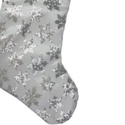 Northlight 19 White And Silver Sequin Snowflake Christmas Stocking 7 Northlight 19 White And Silver Sequin Snowflake Christmas Stocking -Chic Christmas Decoration northlight l85555 2 24214.1588344778