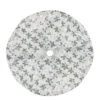 Northlight 20" White And Silver Sequin Snowflake Mini Christmas Tree Skirt