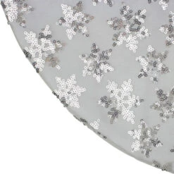 Northlight 20" White And Silver Sequin Snowflake Mini Christmas Tree Skirt -Chic Christmas Decoration northlight l85598 3 24520.1665346761
