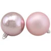 Northlight 60ct Blush Pink Shiny And Matte Shatterproof Christmas Ball Ornaments 2.5" (60mm)