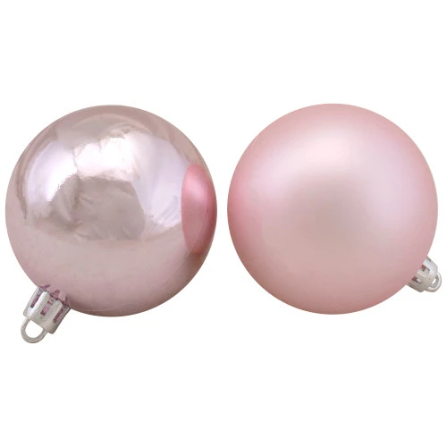Northlight 60ct Blush Pink Shiny And Matte Shatterproof Christmas Ball Ornaments 2.5" (60mm) 1 Northlight 60ct Blush Pink Shiny And Matte Shatterproof Christmas Ball Ornaments 2.5" (60mm)