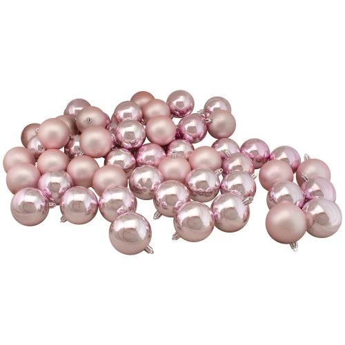 Northlight 60ct Blush Pink Shiny And Matte Shatterproof Christmas Ball Ornaments 2.5" (60mm) 3 Northlight 60ct Blush Pink Shiny And Matte Shatterproof Christmas Ball Ornaments 2.5" (60mm) - Image 3