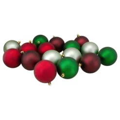 Northlight 32ct Reds And Greens Shatterproof 2-Finish Christmas Ball Ornaments 3.25" (80mm) -Chic Christmas Decoration northlight lj15382 1updated 57281.1632503024
