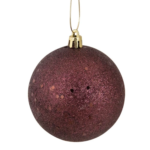 Northlight 60ct Mulberry Shatterproof 4-Finish Christmas Ball Ornaments 2.5" (60mm) 4 Northlight 60ct Mulberry Shatterproof 4-Finish Christmas Ball Ornaments 2.5" (60mm) - Image 4