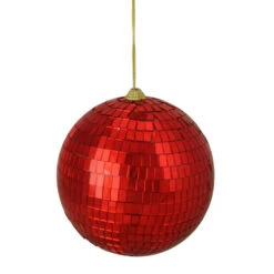 Northlight Red Mirrored Disco Christmas Ball Ornament 5.5" (140mm)
