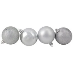 Northlight 24ct Silver 4-Finish Shatterproof Christmas Ball Ornaments 2.5" (60mm) 5 Northlight 24ct Silver 4-Finish Shatterproof Christmas Ball Ornaments 2.5" (60mm) -Chic Christmas Decoration northlight lj34921 2updated 79725.1665610741