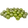 Northlight 60ct Kiwi Green Shatterproof 4-Finish Christmas Ball Ornaments 2.5" (60mm)