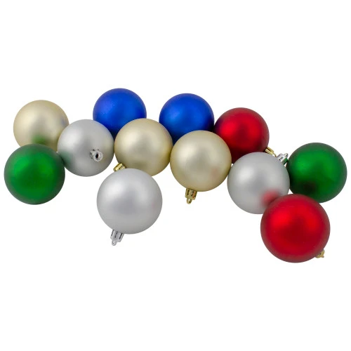 Northlight 24ct Multi-Color Shatterproof 2-Finish Christmas Ball Ornaments 2.5" (60mm) 2 Northlight 24ct Multi-Color Shatterproof 2-Finish Christmas Ball Ornaments 2.5" (60mm) - Image 2